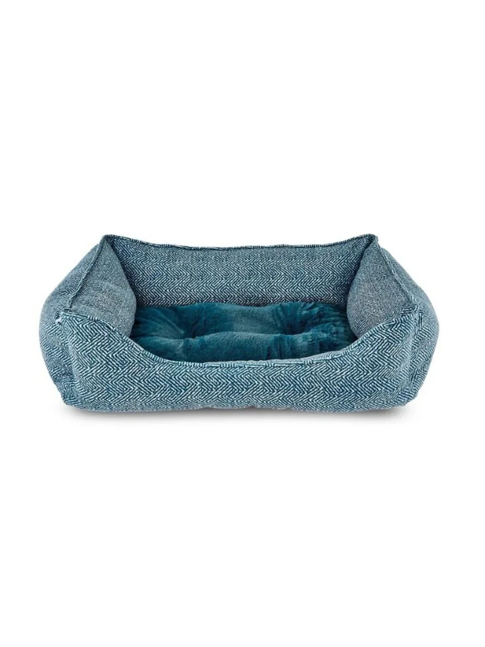 Medium Bolster Cat or Dog Bed Blue 21